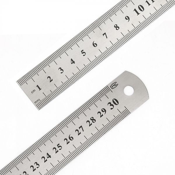 Линейка стальная Maxwell 30 см / 0.7 мм, MAX.8111 ПВХ чехол