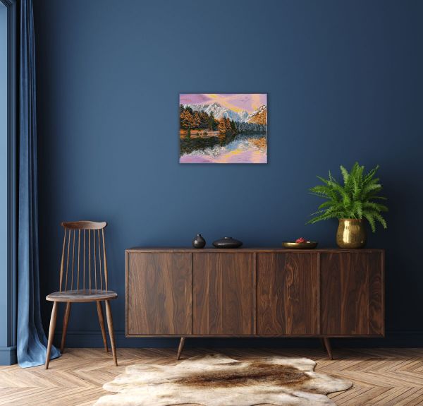 Алмазная (кристальная) мозаика Фрея ALPD-183, на подрамнике Озеро Фузине, 50х40 см