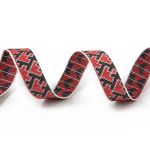 Лента (тесьма) жаккардовая 18.0 мм / 25±1 метров, белый-красный-черный, Gamma С3771Г17 рис.9699