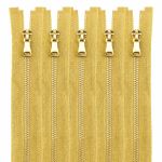 Молния металл Т5 (5 мм) 1 зам., разъем., 80 см, золото, 5 шт