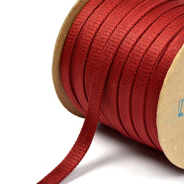 Шнур полиэфир плоский ⌀12.0-15.0 мм / 50 метров, 06с2341 08 бордо