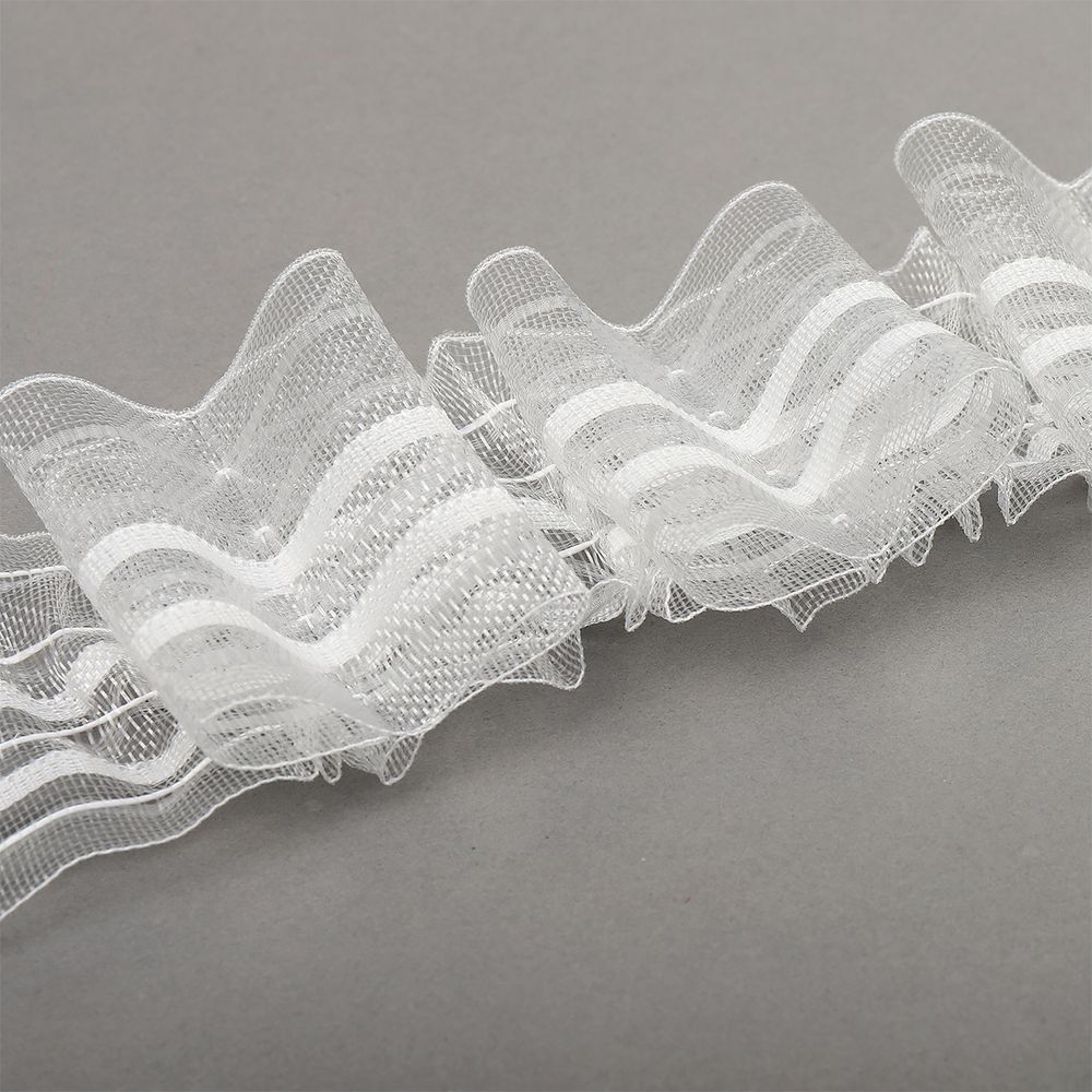 Лента (тесьма) шторная: сборка бантовая (1:2.5) 60 мм / 50 метров, цв.прозрачный