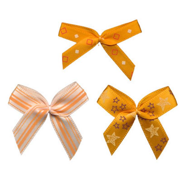 Набор текстильных бантиков, 100 шт, 306 оранжевый, Annet BDR