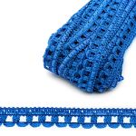 Кружево вязаное (тесьма) 10 мм / 25 метров, рис.9441 (синий) С3805Г17