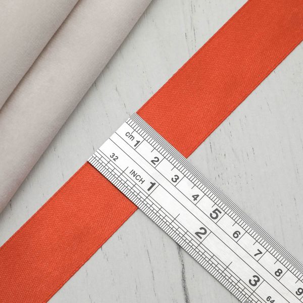 Лента атласная 1-сторонняя 25.0 мм / 22.86±1 метров, 025 алый, Globus