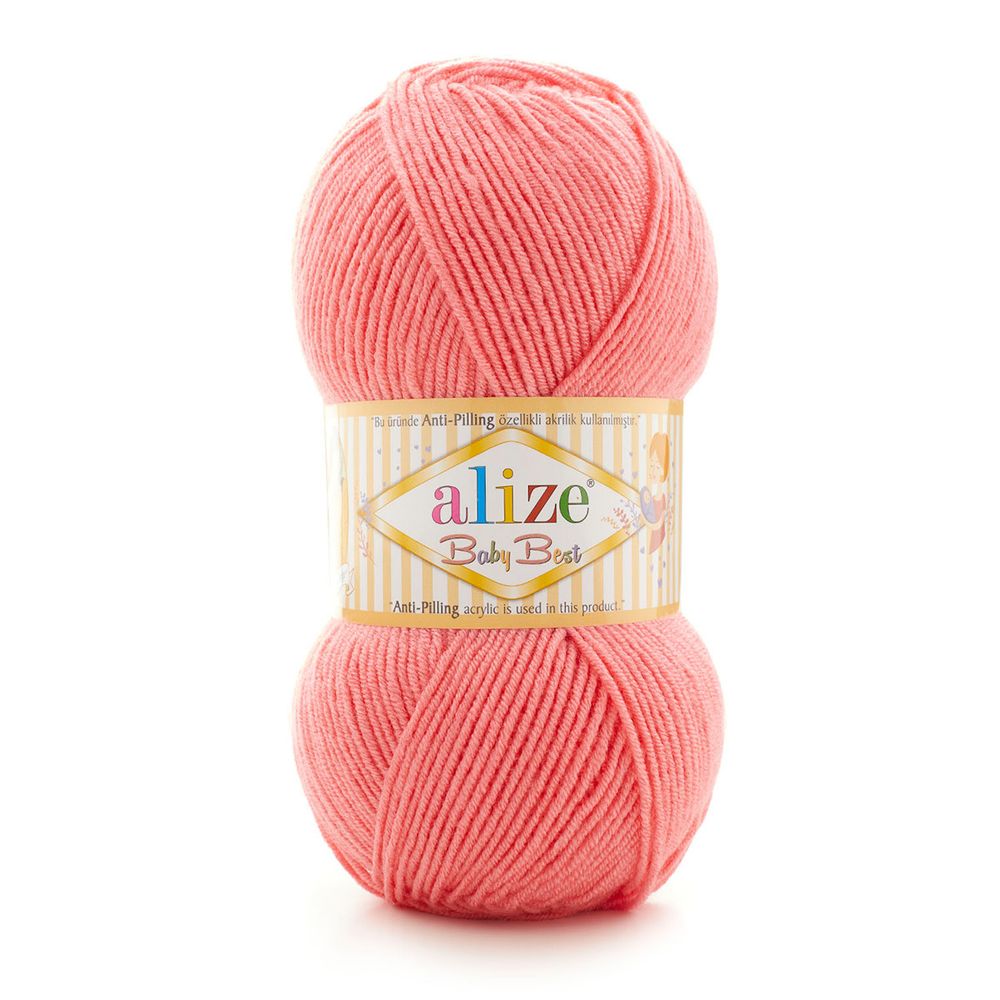 Пряжа Alize (Ализе) Baby Best / уп.5 мот. по 100 г, 240м, 170 розовый A