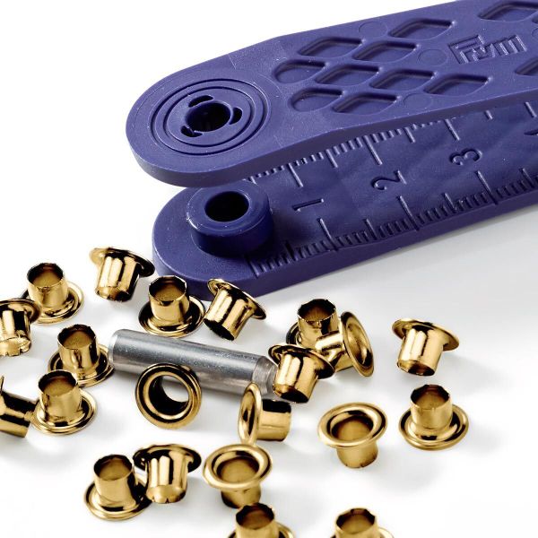 Люверсы металл ⌀_4.0 мм (внутр.), латунь, золотой, Prym, 50 шт