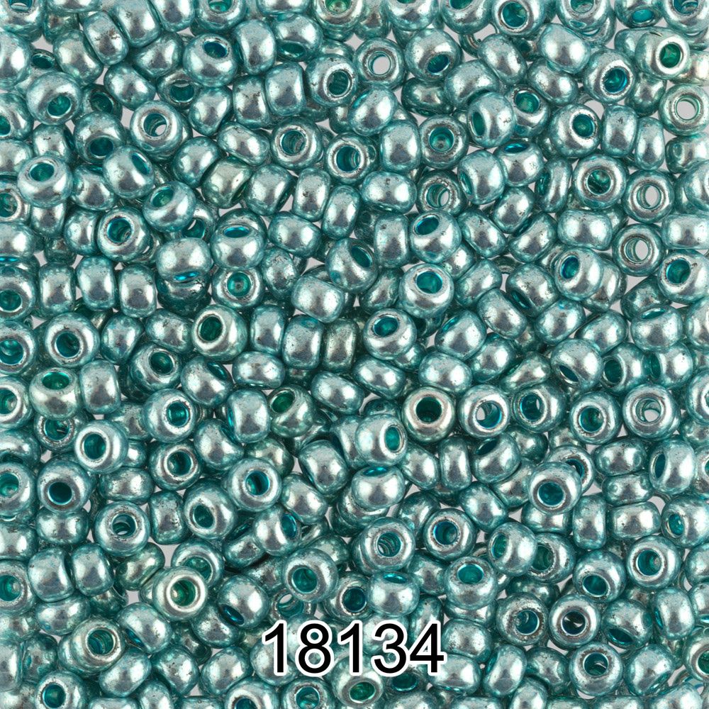 Бисер Preciosa круглый 10/0, 2.3 мм, 500 г, 18134 (Ф442) т.зеленый/металлик