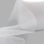 Лента органза 80мм / 25м (1 белый), С3628Г17