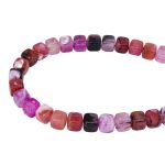 Бусины акрил 6.5х6.6 мм, 500 г, прозрач. в цвете, куб, AD026 черри-кварц, (7748713)4658 , Astra&Craft