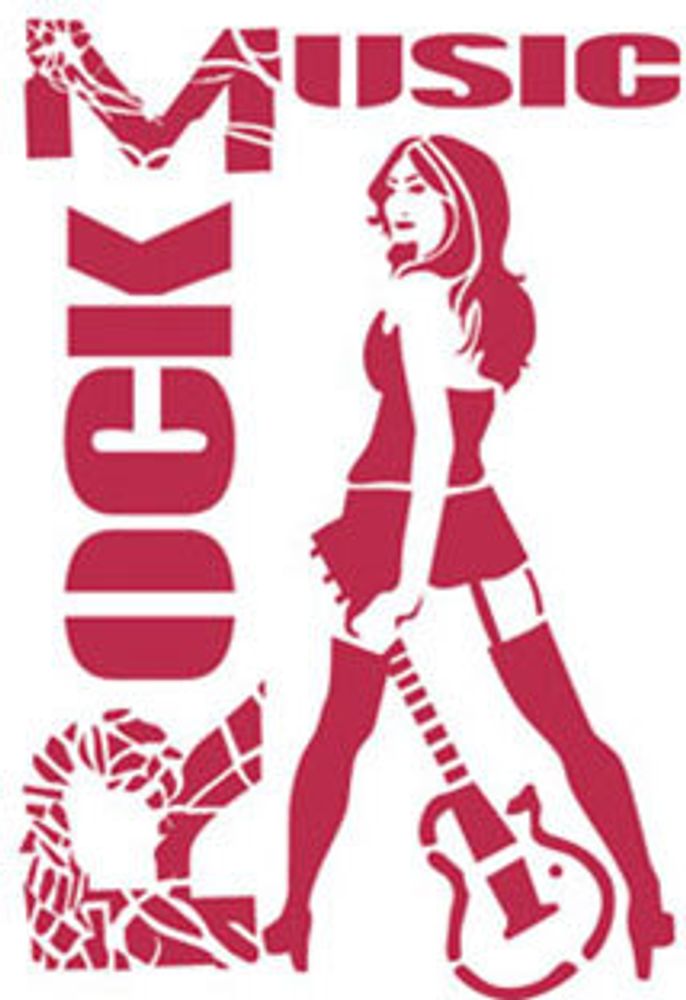 Трафарет Rock Music, Stamperia /TOS/