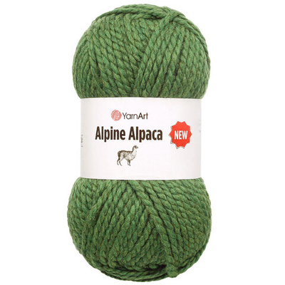 Пряжа YarnArt (ЯрнАрт) Alpine Alpaca New / уп.3 мот по 150 г, 120 м, 1449 зеленый