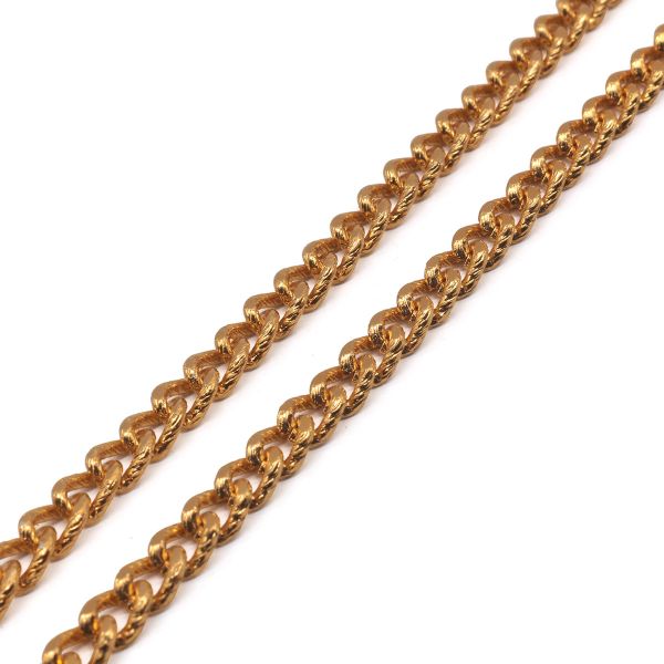 Цепь алюминиевая 5,9 мм, 4,2 мм, боб(10 м) (золото) K18315