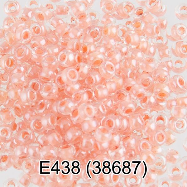 Бисер Gamma 10/0 (2.3 мм), 50 г, E438 св.персиковый, 38687, круглый 5
