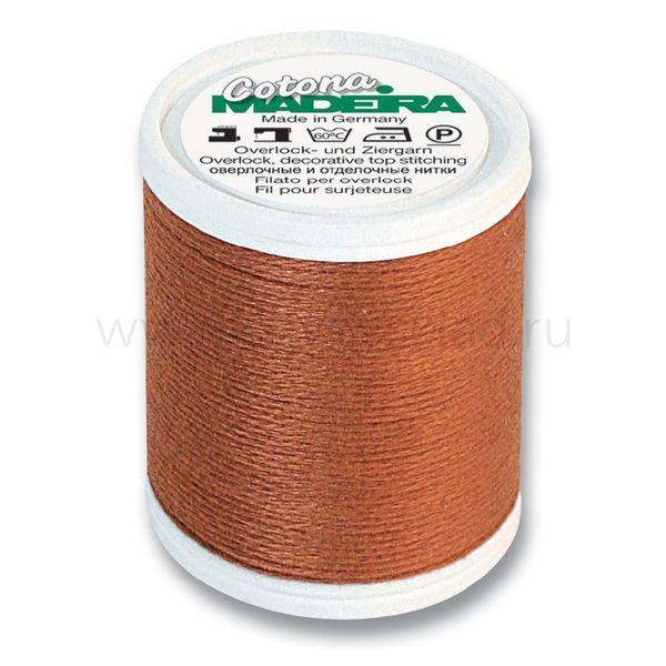 Нитки оверлочные хлопок Madeira Cotona №4, 100 м, цв. 2305, 9304, 5 катушек