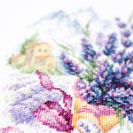 Набор для вышивания нитками Чудесная игла, Горная лаванда, 15х21 см
