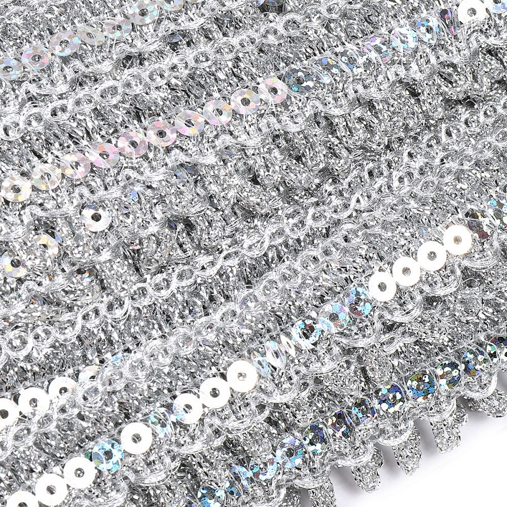 Тесьма отделочная 27 мм, 13-6413 цв.серебро уп.13.71м