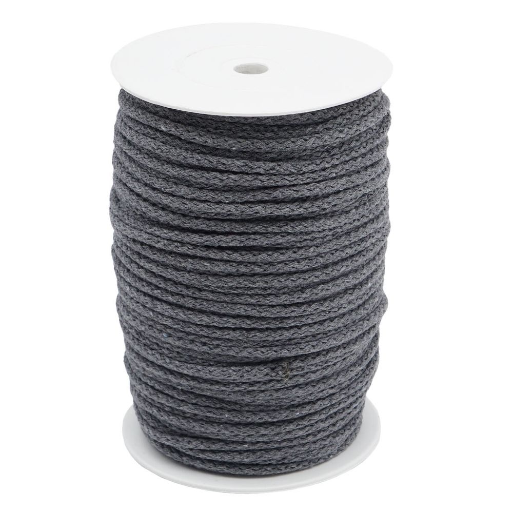 Шнур круглый х/б ⌀5.0 мм / 100 метров, 05 серый