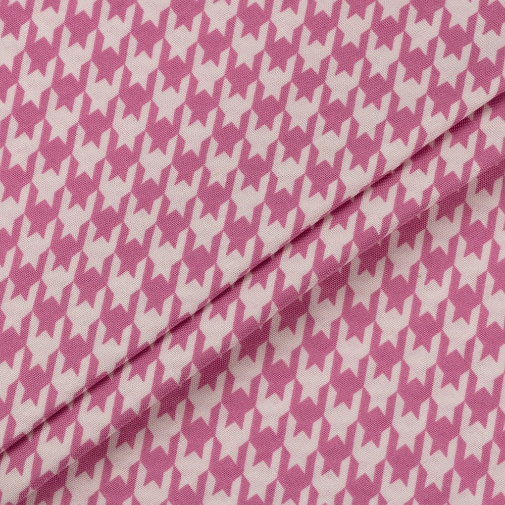 Ткань для пэчворка Peppy Бабушкин сундучок, рулон 112 см / 5 метров, БС-25 гусиная лапка я.розовый, Peppy