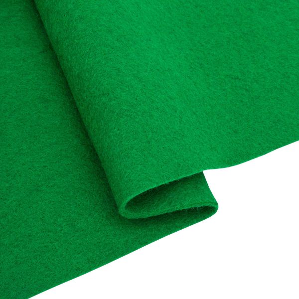 Фетр листовой мягкий 1.5 мм, 30х30 см, 180 г/м², 100% п/э, 4 шт, зелёный 8132