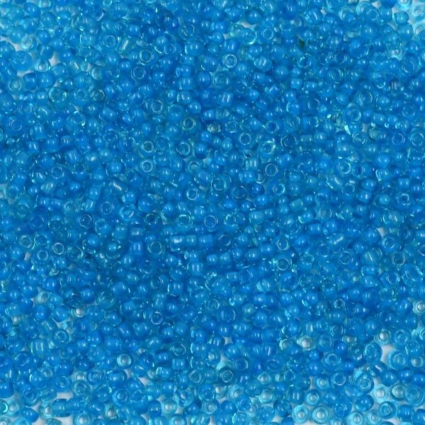 Бисер Astra&Craft 11/0 (2.1 мм), 200 г (10х20 г), цв. 315 голубой/прозрачный с цветным центром