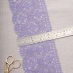 Кружево вязаное (тесьма) широкое 125 мм / 25 метров, хлопок, рис. 125.01.038, сирень, С3749Г17