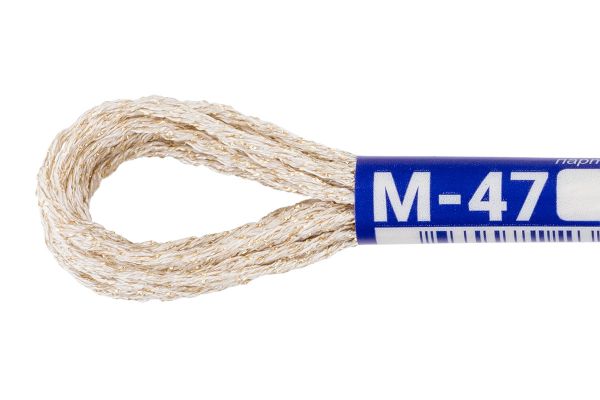 Мулине Gamma полиэстер 100%, цв.М-47 св.бежевый, 12 мотков по 6 метров