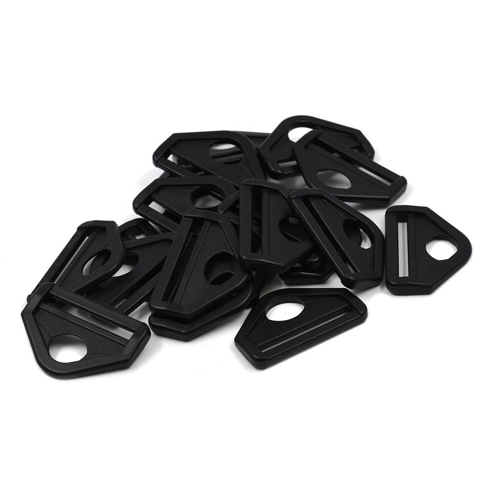 Полукольцо для сумок ⌀38мм (48х34мм) пластик (ацеталь) (черный), H5002(MF-1890), 20 шт