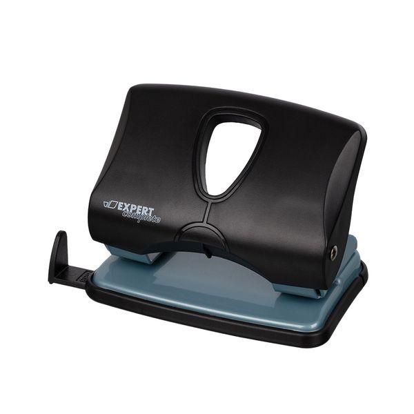 Дырокол пластиковый ECPH-01 12 шт, до 20 листов /РП/, 01-черный/black, Expert Complete ECPH-01