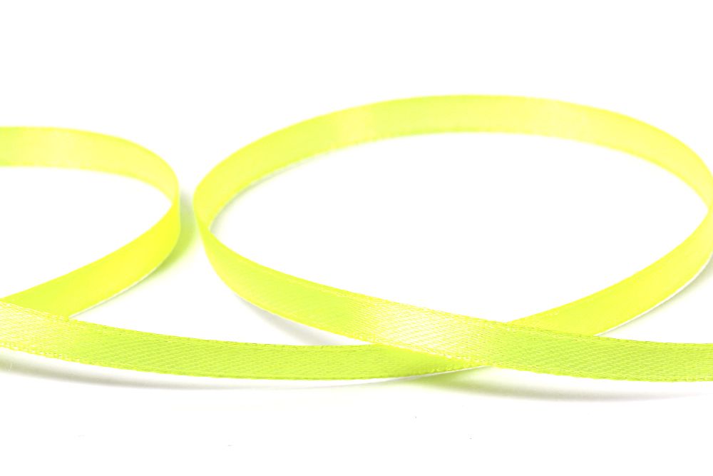 Лента атласная 1-сторонняя 6.0 мм / 33±2 метра, 057 желто-зеленый, Gamma