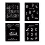 Тетрадь ученическая общая с двойной обложкой, (лицензия), A5 96 л. на гребне 65 г/м², белизна 100 %, 4 шт, клетка, 01208 Найти друга (Ёжик в тумане), Светоч Т117