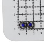 Крючки пришивные декоративные 10х21 мм, чер.никель / сапфир цв.935, 20 шт