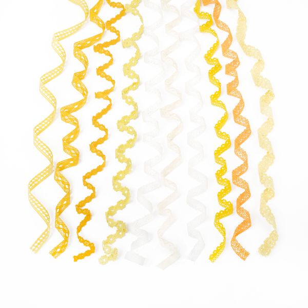 Набор кружевных лент 11 шт по 1 м, 01 желто- белый, Gamma HC-VS