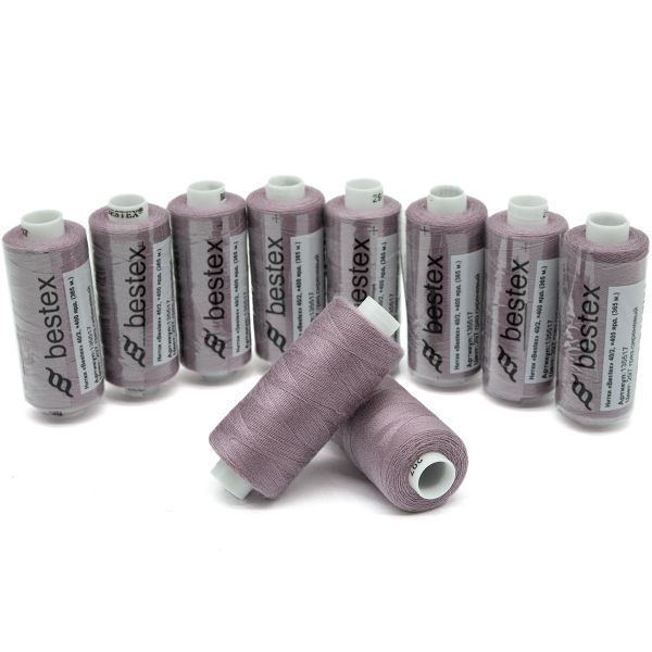 Нитки швейные бытовые Bestex 40/2, 365 м (400 ярд) / 10 кат., 297 сиренево-лиловый