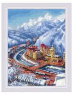 Набор для вышивания нитками Риолис, Роза Хутор 30х40 см