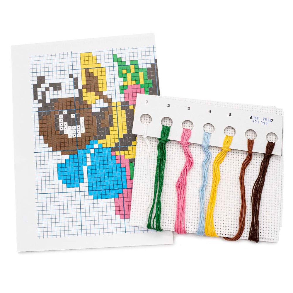 Набор для вышивания нитками РС Студия, Пчелка 12х11 см