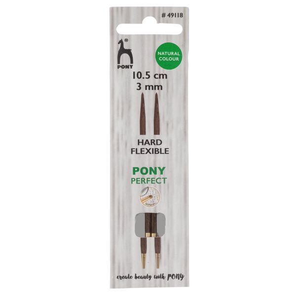 Спицы съемные Pony Perfect ⌀3.0 мм, 10.5 см, дерево, 2 шт, 49118