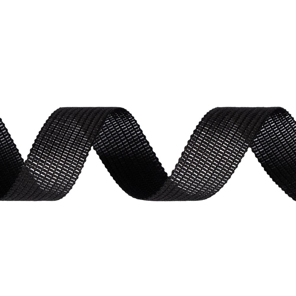 Тесьма (лента) окантовочная 14 мм / 100 метров, черный, Gamma 014 О черный