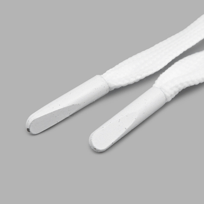 Шнурки плоские с металлическим наконечником 10.0 мм / 100 см, 1 пара (2 шт), белый, 6220-0134