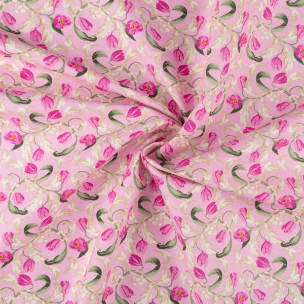 Ткань для пэчворка Peppy Весенний этюд, отрез 50х55 см, 146 г/м², ВЭ-12 розовый, Peppy
