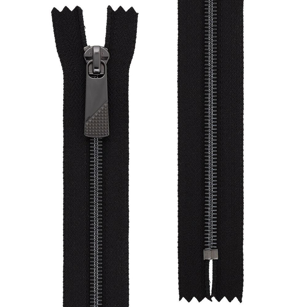 Молния металл Т5 (5 мм) 1 зам., н/раз., 20 см, декор, черн.никель, черный, KAP-5 Gamma, 5 шт Молния металл Т5 (5 мм) 1 зам., н/раз., 20 см, декор, черн.никель, черный, KAP-5 Gamma, 5 шт