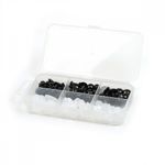 Набор глаз в органайзере винтовые пластик бусинки d7-18мм 48 шт с фикс №2