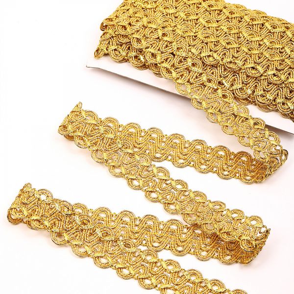 Тесьма отделочная 40 мм / 13.71 метров, TBY 909 цв.золото