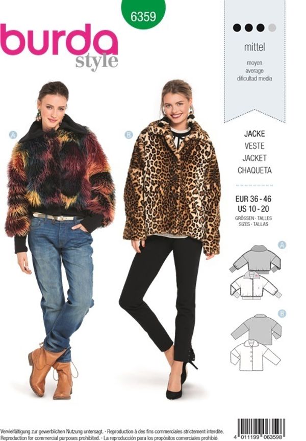 Выкройка Женская (жилеты-жакеты-пальто) Burda (Бурда) 6359, 1 шт, 6359