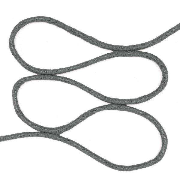Шнур вощеный ⌀2.0 мм / 100 метров, цв.С301 т.серый