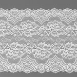 Кружево бельевое эластичное 200 мм / 25 м, 30257, цв.001 белый, Kruzhevo