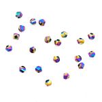 Бусины стекло ⌀6 мм, 20 шт, Астра Premium, 5-радужный