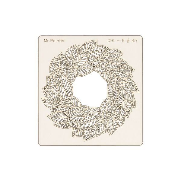 Чипборд 9.5х10 см, 1 шт, 45 Рамочка с листьями, Mr.Painter CHI-9