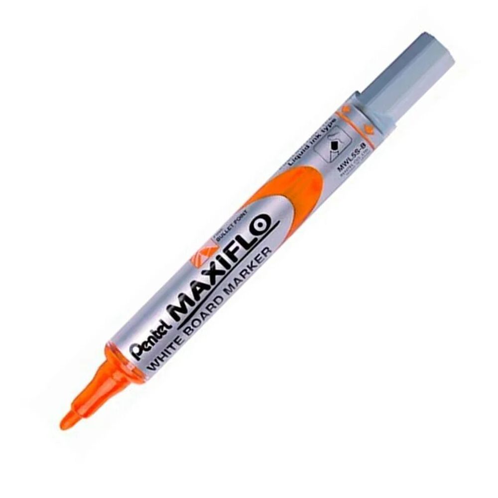 Маркер Pentel Maxiflo 4 мм, пулеобразное, MWL5S-F оранжевый