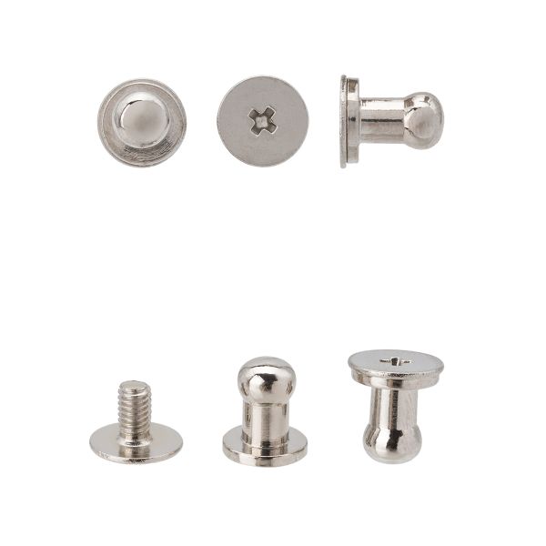 Винт кобурный металл 5х4х7х4 мм, 10 шт, никель, Z05